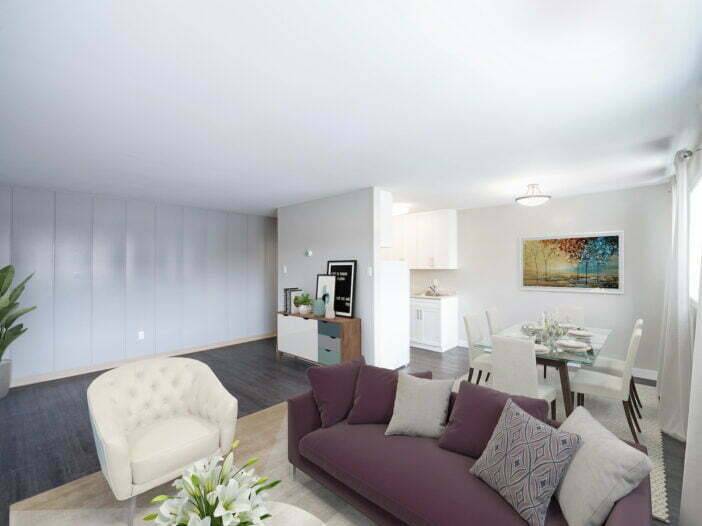 living area, bedroom in a 2 bedroom unit at Bonita Manor in Winnipeg, Manitoba