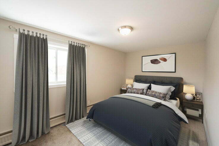 bedroom in a 2 bedroom unit at Bonita Manor in Winnipeg, Manitoba