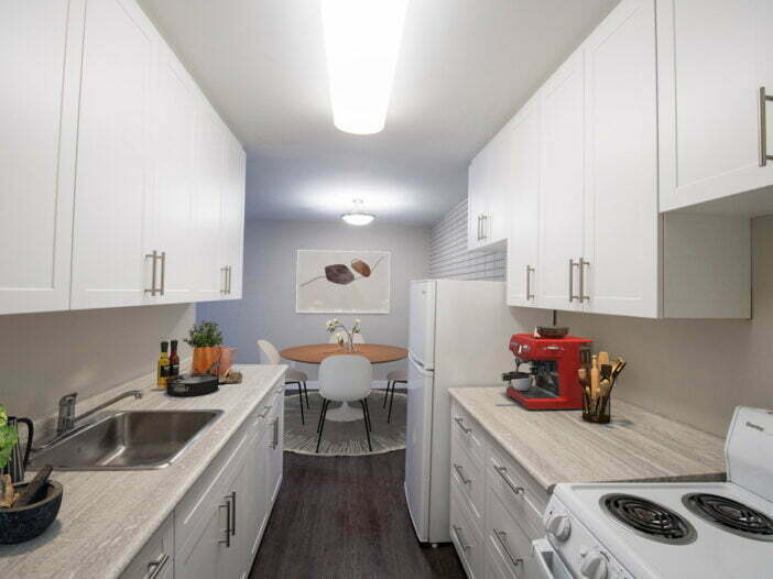 bedroom in a 1 bedroom unit at Century Roblin in Winnipeg, Manitoba