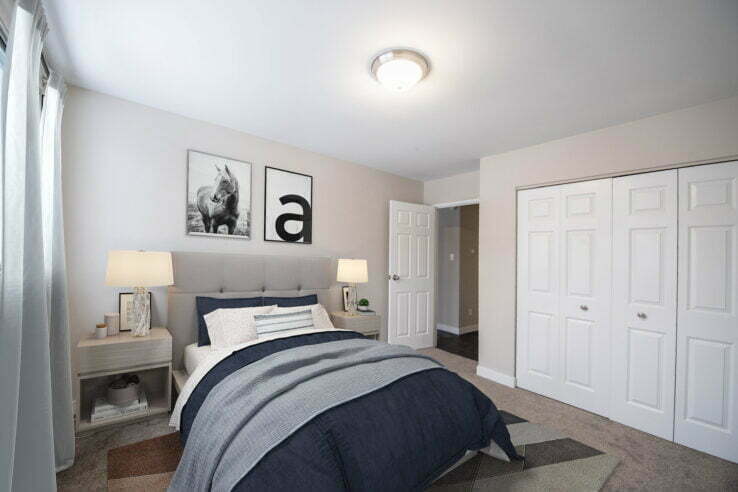 bedroom in a 1 bedroom unit at Century Roblin in Winnipeg, Manitoba