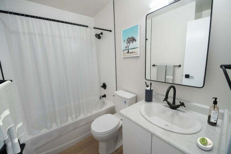 bathroom in a 1 bedroom unit at Charlesdale Gardens in Winnipeg, Manitoba