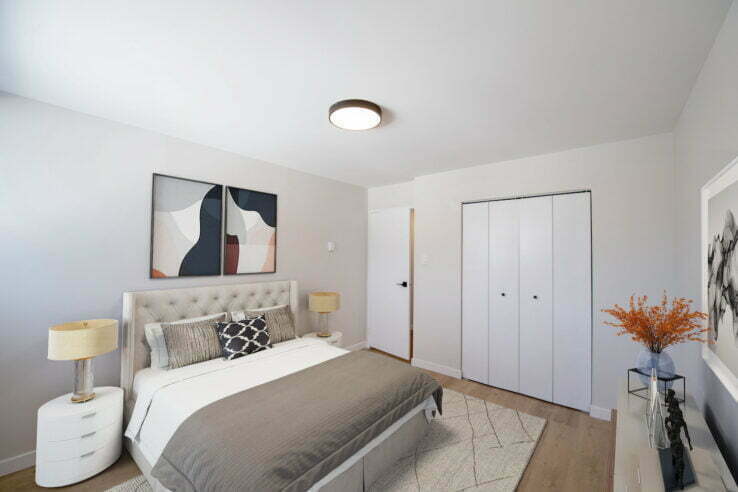 bedroom in a 2 bedroom unit at Charlesdale Gardens in Winnipeg, Manitoba