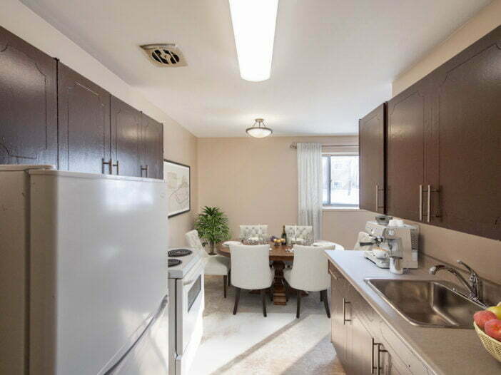 bedroom in a 2 bedroom unit at Kildare Gardens in Winnipeg, Manitoba