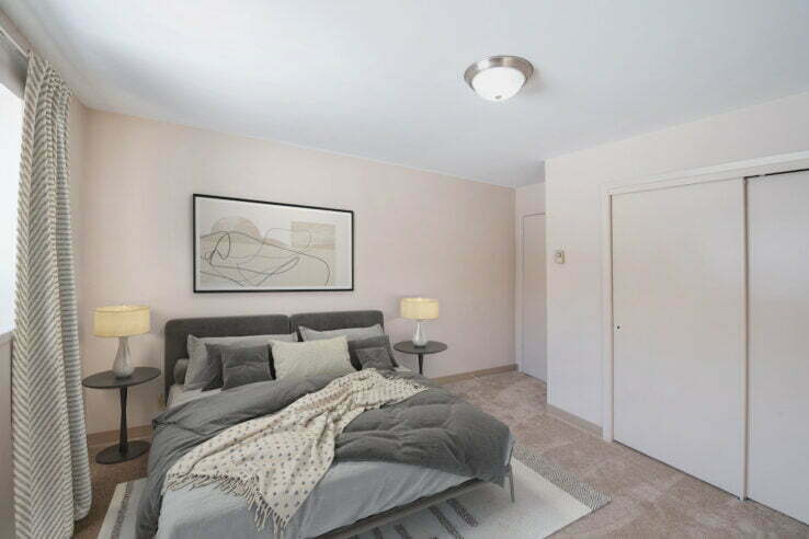 bedroom in a 2 bedroom unit at Kildare Gardens in Winnipeg, Manitoba