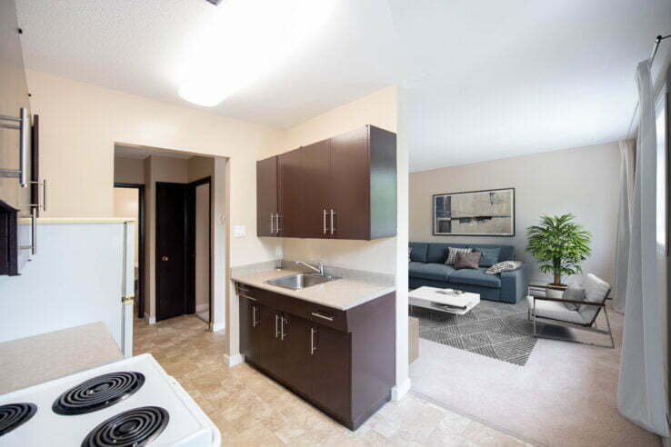 bedroom in a 1 bedroom unit at Lyon House in Winnipeg, Manitoba