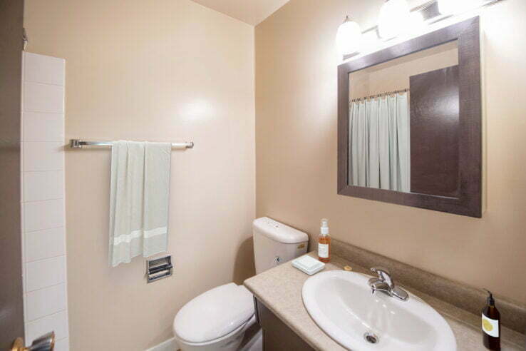 bathroom in a 1 bedroom unit at Lyon House in Winnipeg, Manitoba