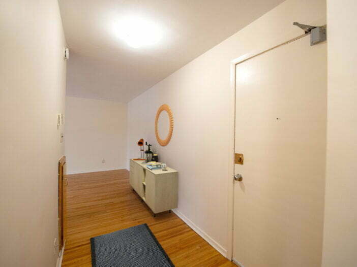 hallway in a 1 bedroom unit at Pamela Apartments in Winnipeg, Manitoba