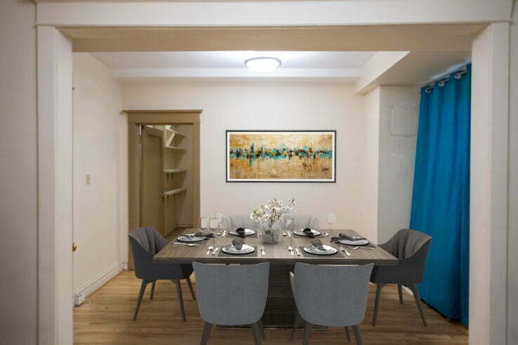 dining area in a 2 bedroom unit at Panama Court in Winnipeg, Manitoba