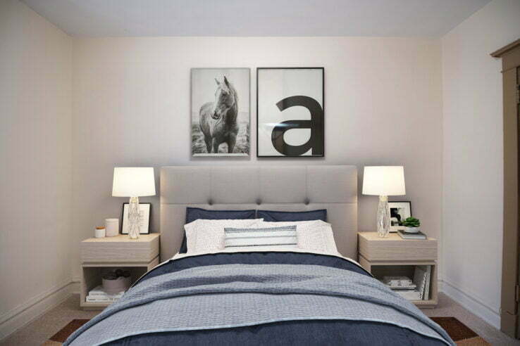 bedroom in a 2 bedroom unit at Panama Court in Winnipeg, Manitoba