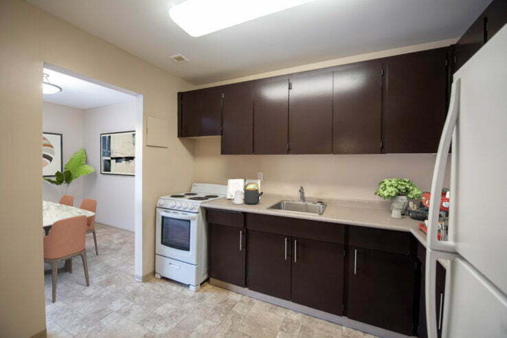 bedroom in a 1 bedroom unit at Peppertree Estates in Winnipeg, Manitoba