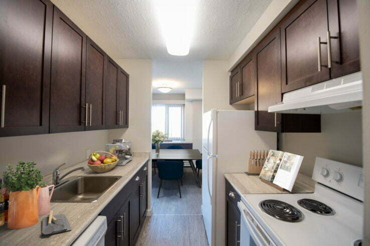 bedroom in a 2 bedroom unit at Pinewood Place in Winnipeg, Manitoba