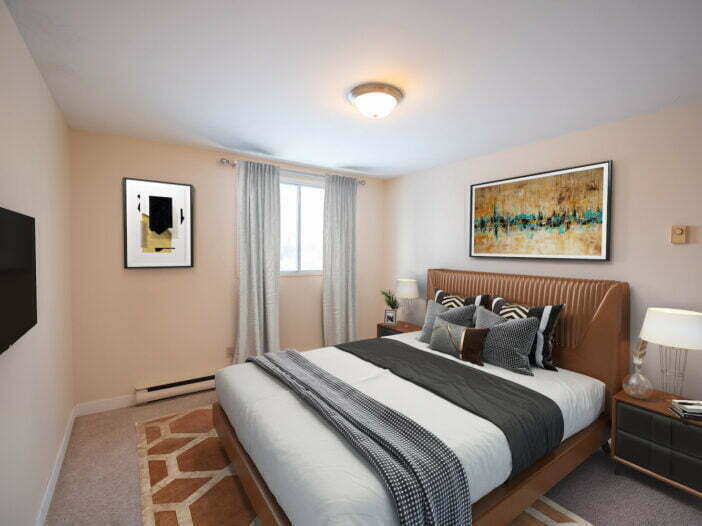 bedroom in a 2 bedroom unit at Rembrandt Gardens in Winnipeg, Manitoba