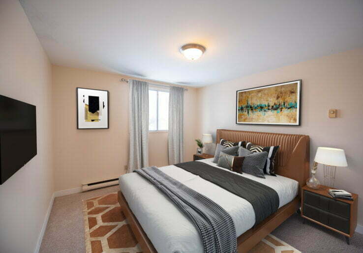 bedroom in a 2 bedroom unit at Rembrandt Gardens in Winnipeg, Manitoba