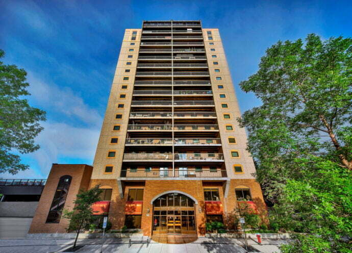 exterior of Rideau Tower in Winnipeg, Manitoba