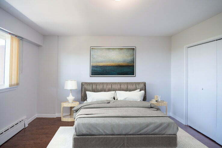 bedroom in a 2 bedroom unit at River Crescent Gardens in Winnipeg, Manitoba