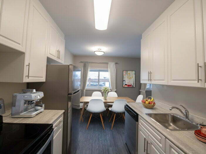 bedroom in a 1 bedroom unit at Tempest Apartments in Winnipeg, Manitoba