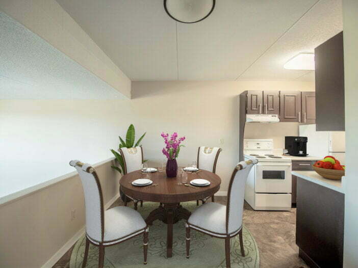 dining area at Westminster Court in Winnipeg, Manitoba